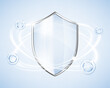 © Vector_Artist - Transparent glass protection shield. Medical health protection concept. Vector realistic illustration