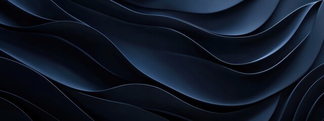 Poster - Wavy blue patterns create a dynamic and modern texture for interior design or artistic backgrounds