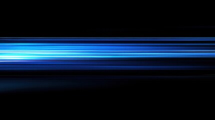 Poster - Vibrant blue light streaks create a dynamic, abstract visual effect in a dark setting during the night