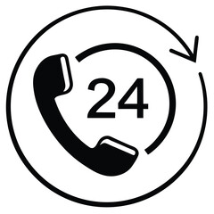 Poster - 24-hour service sign