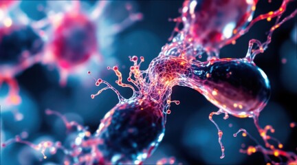 Poster - Close-Up of Cellular Repair Process in Petri Dish with Gigapixel Detail