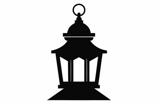 a lantern design silhouette vector illustration