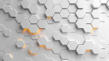 Fototapete - Abstract Bright Hexagonal Pattern Wallpaper with Modern Geometric Design and Futuristic Aesthetic