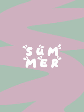 Creative concept of bright and attractive summer card set. Modern abstract art design with wavy shapes and lines. Template for celebration, advertisement, banner, cover, label, poster, sale, etc.