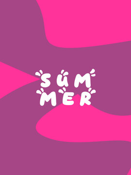 Creative concept of bright and attractive summer card set. Modern abstract art design with wavy shapes and lines. Template for celebration, advertisement, banner, cover, label, poster, sale, etc.