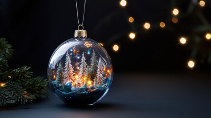 Poster - Enchanted Glass Ornament Capturing the Spirit of Fantasy and Holiday Magic in a Delightful Display