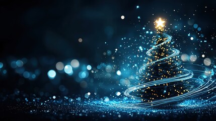 Poster - Bright and Glowing Snow Globe Featuring a Holiday Tree and Twinkling Lights in a Magical Winter Scene