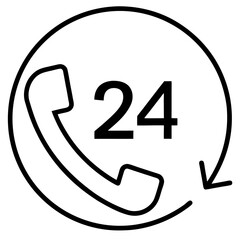 Poster - vector illustration of a call center sign