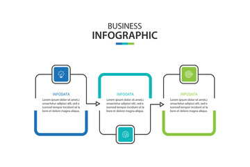 Wall Mural - design template for vector infographic labels with icons and 3 options or steps.