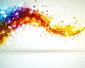 Poster - Sparkling wave on light background