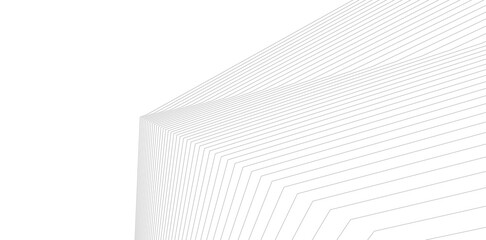 Poster - Minimalist Abstract Line Art - Geometric Architecture and Futuristic Design - Vector Illustration