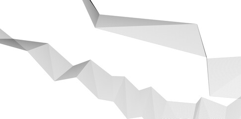 Poster - Minimalist Abstract Line Art - Geometric Architecture and Futuristic Design - Vector Illustration