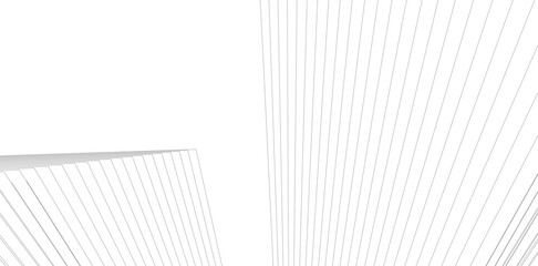 Poster - Minimalist Abstract Line Art - Geometric Architecture and Futuristic Design - Vector Illustration