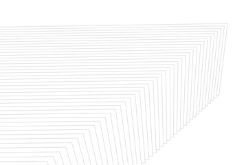 Poster - Minimalist Abstract Line Art - Geometric Architecture and Futuristic Design - Vector Illustration