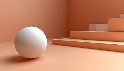 Aufkleber - Sphere on Peach Room Steps