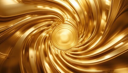 Poster - Dynamic golden swirls abstract visual art digital creation luxurious environment close-up perspective fluid motion design for creative projects
