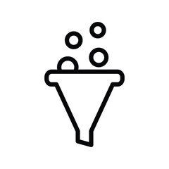 Poster - filter icon black vector sign