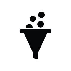 Poster - filter icon black vector sign
