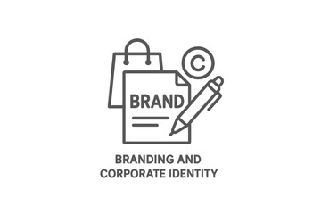 Poster - creative branding and corporate identity icon showcasing essential elements in a simplified vector f