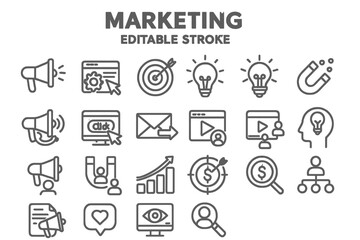 Aufkleber - Marketing and Advertising Vector Icons for Digital Strategies and Campaigns