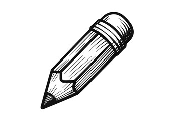 Aufkleber - Creative line vector icon of a pencil showcasing artistic design and simplicity in drawing and writing tools used for various tasks