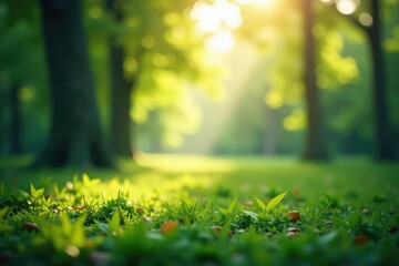 Wall Mural - Abstract blurred nature scene, perfect for website backgrounds, field, vibrant, pastel
