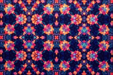 Wall Mural - geometric shapes, abstract design, endless repeat, dark, contemporary