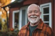 © NikoG - Portrait of a elderly Caucasian man smiling in front of nursing home in Usa