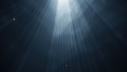 Poster - Mysterious light rays illuminating dark space cosmic scene digital art atmospheric environment dramatic viewpoint abstract concept for seo impact