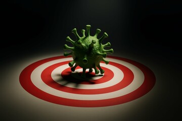 Poster - Virus Target Concept with Crosshairs and Focused Composition