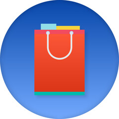 Poster - shopping bag icon, a bag  marketing 
