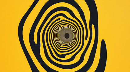 Aufkleber - Abstract Optical Illusion: An eye-catching, abstract digital illustration of concentric, flowing, swirling patterns, creating a captivating visual experience.
