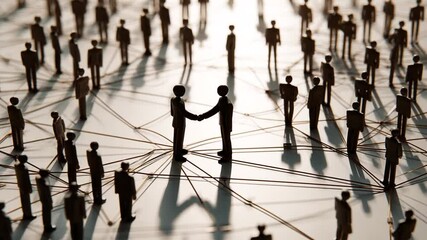 Poster - Business Network Concept Showing Customer Support and Collaboration Generative AI