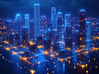 Poster - City Skyline at Night