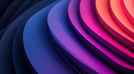 Aufkleber - Colorful Abstract Waves with Smooth Gradients for Background Design