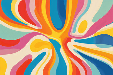 Poster - Abstract Swirl of Colors: A vibrant and dynamic abstract artwork, featuring swirling waves of vivid hues, creating a visual feast for the senses.