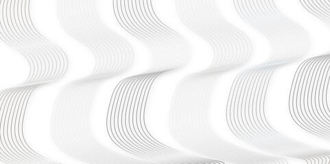 Fototapete - Curve wave seamless pattern line texture. abstract white and gray vector wave elegant striped diagonal line technology concept web texture background. geometric modern or simple minimal line vector.