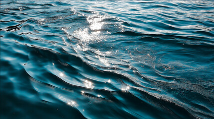 Poster - A close up view of ocean waves with sunlight reflecting on the surface of the water in the daytime