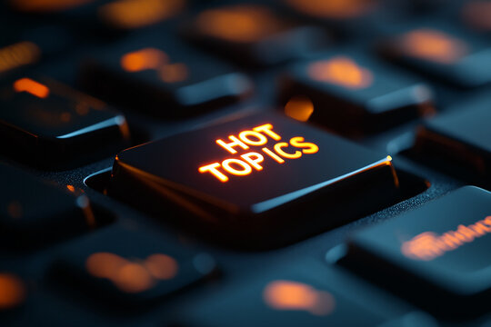 Close-up of illuminated keyboard key displaying 