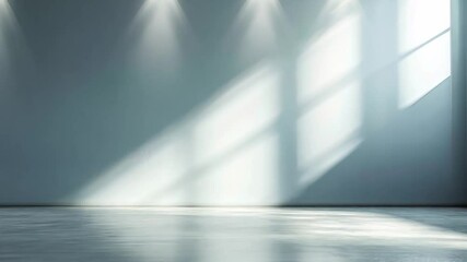 Poster - Soft Natural Light Illuminates a Minimalist Interior Space with a Smooth Floor and Subtle Shadows for Artistic and Modern Concepts