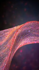 Poster - Abstract, Glowing Cellular Structure with Sparkles against Dark Background