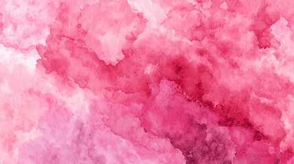 Poster - An abstract painting featuring shades of pink and white with a watercolor texture and cloud like forms