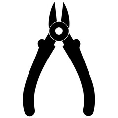 Poster - Professional Cable Cutter Vector Graphic Black Silhouette Design with Transparent Background Use