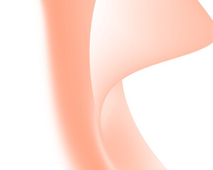 Aufkleber - Abstract transparent  orange and yellow curves.