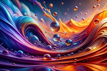 Poster - image is a digital abstract artwork featuring background