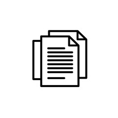 Poster - Paper Documents Icon: A minimalist line icon representing stack of documents. Featuring simple lines and a clean design, it conveys ideas of paperwork, information, and communication.