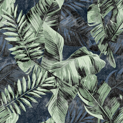 Autumn tree branch.Seamless pattern.Image on a white and colored background
