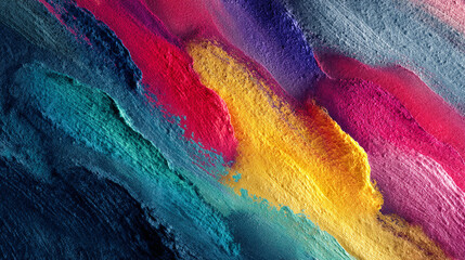 Aufkleber - Aerial view of textured terrain with vibrant color streaks running diagonally across the landscape