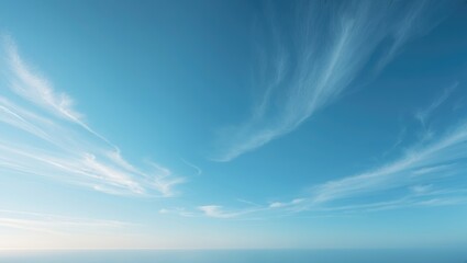 Wall Mural - Background in sky blue. Clear sky and clouds.