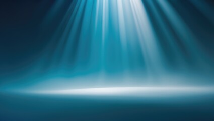 Poster - Studio style background wall decoration presentation incorporates white and blue tones with shadows created by a nearby window, concept of crafting a decorative backdrop.